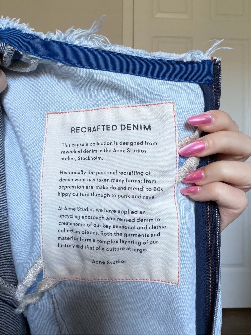 Acne Studios Denim Patchwork Mini Dress Small - Picture 7 of 8